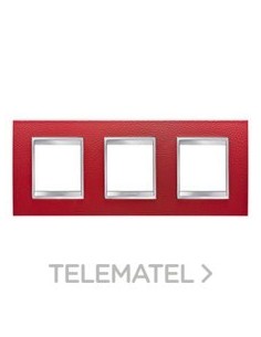 PLACA LUX INT. 2+2+2M HO. PIEL RUBÍ