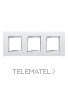 PLACA LUX INT. 2+2+2M HO. PIEL BLANCO