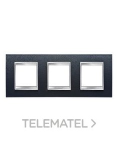 PLACA LUX INT. 2+2+2M HO. PIEL NEGRO