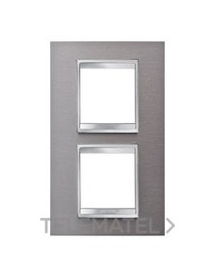 PLACA LUX INT.2+2M V.71 INOX CEPILLADO