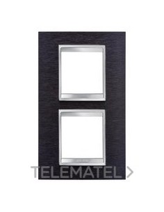PLACA LUX INT.2+2M V.71 ALUMINIO NEGRO