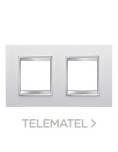 PLACA LUX INT. 2 +2M HO. BLANCO LECHE