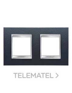 PLACA LUX INT. 2+2M HO. PIEL NEGRO