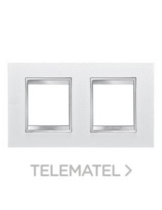 PLACA LUX INT. 2+2M HO. PIEL BLANCO