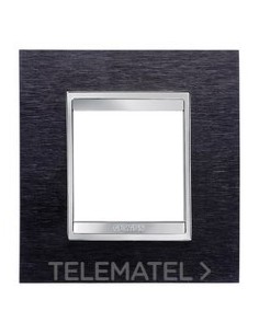 PLACA LUX INT.2 M ALUMINIO NEGRO