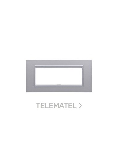 PLACA LUX 6 MÓDULOS TITANIO MONOCROMO