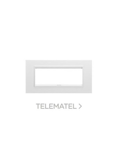 PLACA LUX 6 MOD.METAL BL SAT.MONOC.