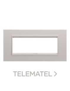 PLACA LUX 6 MOD.METAL BG NAT.SAT.MONOC.