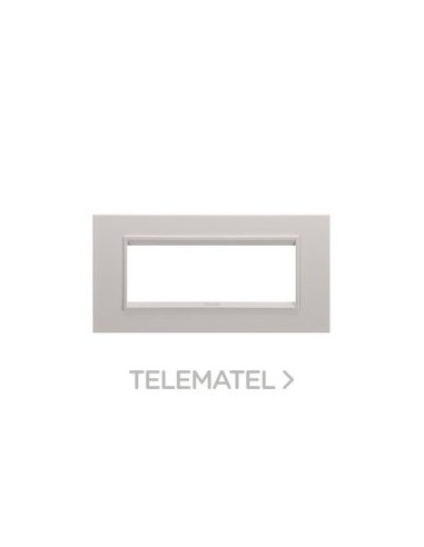 PLACA LUX 6 MOD.METAL BG NAT.SAT.MONOC.