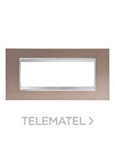 PLACA LUX 6M METAL BRONCE PERLA