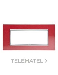PLACA LUX 6M METAL ROJO GLAMOUR