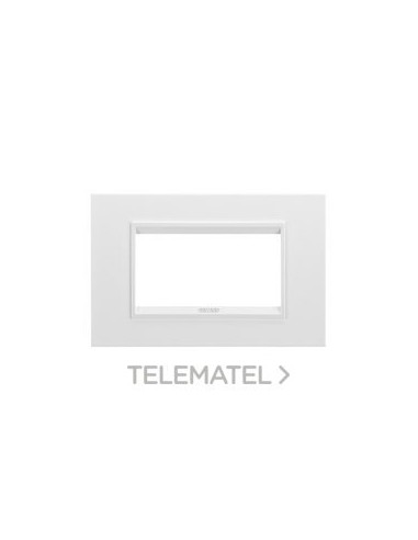 PLACA LUX 4 MOD.METAL BL SAT.MONOC.