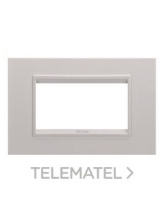 PLACA LUX 4 MOD.METAL BG NAT.SAT.MONOC.