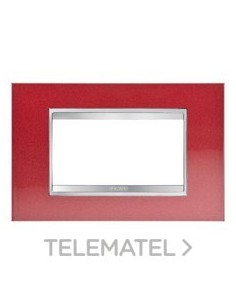 PLACA LUX 4M METAL ROJO GLAMOUR