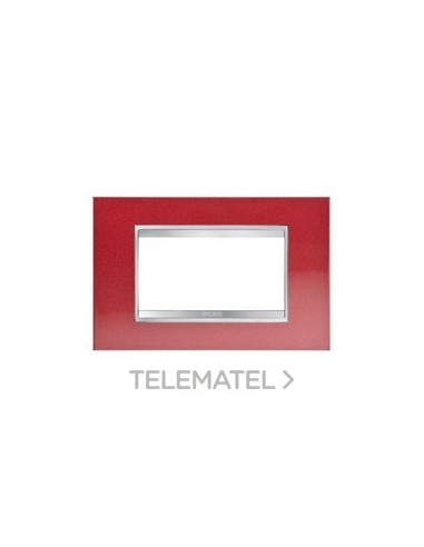 PLACA LUX 4M METAL ROJO GLAMOUR