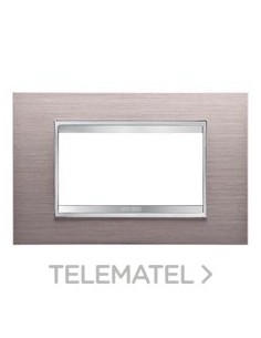 PLACA LUX 4M METAL ALUMINIO CEPILLADO