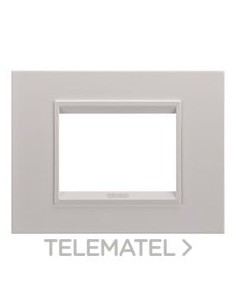 PLACA LUX 3 MOD.METAL BG NAT.SAT.MONOC.