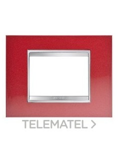PLACA LUX 3 M METAL.ROJO GLAMOUR