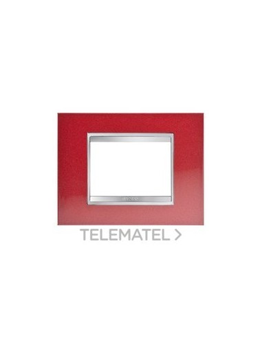 PLACA LUX 3 M METAL.ROJO GLAMOUR