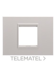 PLACA LUX 2 MOD.METAL BG NAT.SAT.MONOC.