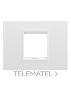 PLACA LUX 2 MÓDULOS BLANCO MONOCROMO