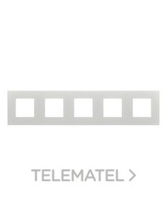 PLACA DAHLIA P. 5 MECANISMOS GRIS CLARO