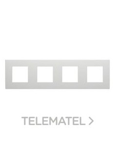 PLACA DAHLIA P. 4 MECANISMOS GRIS CLARO