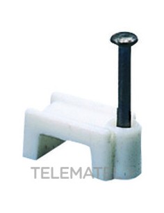 GRAPA PLANA PLAST.10-11 BLANCA