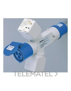 ADAP. IC 2P+T 230V-UNEL/2xBIVALENTE