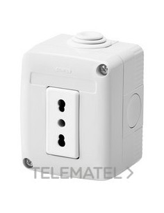 BASE DUAL 1M ITA/GER 2P+T 16A+CAJA IP40