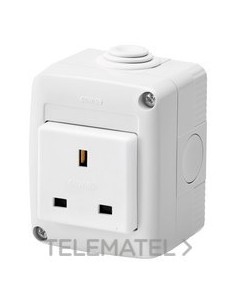 BASE BRITISH 2P+T 13A + CAJA IP40