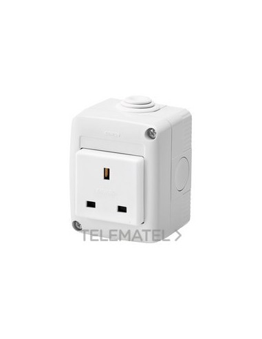 BASE BRITISH 2P+T 13A + CAJA IP40