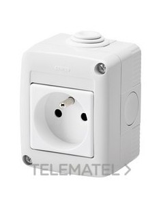 BASE FRANCESA  2P+T 16A  + CAJA IP40