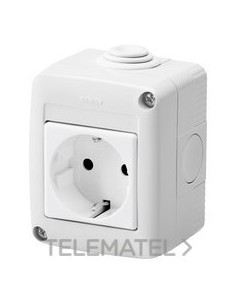 BASE ALEMANA 2P+T 16A  + CAJA IP40