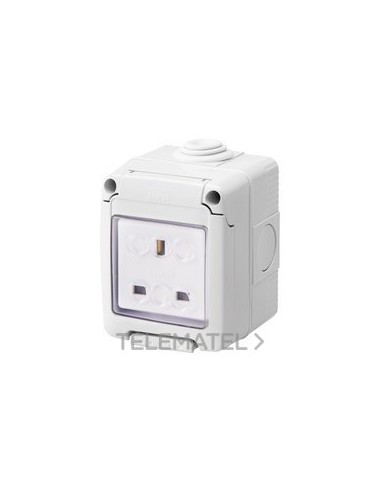 BASE BRITISH 2P+T 13A + CAJA IP55