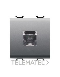 CONECTOR TELEFÓNICO RJ11 2M TITANIO