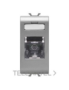 CONECTOR TELEFÓNICO RJ11 1M TITANIO