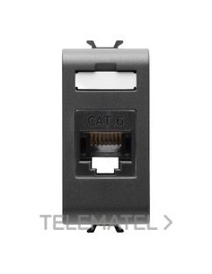 CONECTOR RJ45 1M CATEG. 6 UTP NEGRO