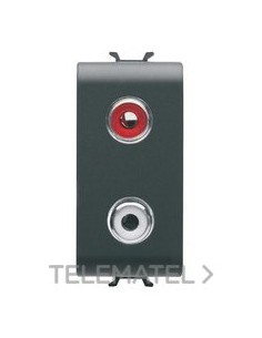 CONECTOR DOBLE RCA 1M CHORUS NEGRO