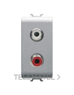 CONECTOR DOBLE RCA 1M CHORUS TITANIO