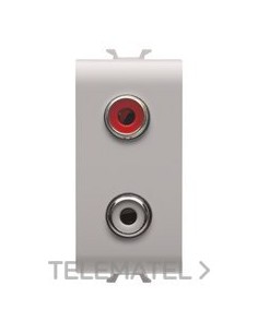 CONECTOR DOBLE RCA 1 MÓDULO CHORUS BEIGE