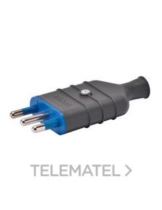 CLAVIJA RECTA 2P+T 16A-250V NEGRA