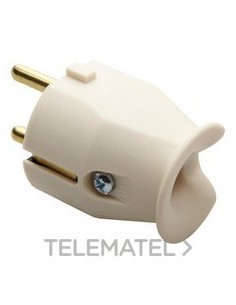 CLAVIJA RECTA 2P+T 10/16A-250V UNEL BLA.