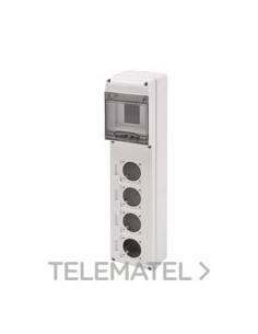 Q-DIN 5M 4 BASES SCHUKO 50X50 IP65