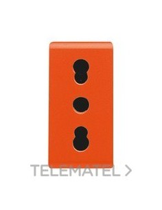 BASE 2P+T 16A BIV.NORMA ITALIANA NARANJA