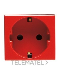 BASE SYST. 2P+T 16A NORMA ALEMANA ROJA