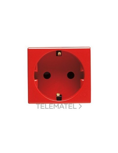 BASE SYST. 2P+T 16A NORMA ALEMANA ROJA