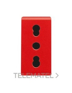 BASE SY. 2P+T 16A 2M NOR. ITALIANA ROJA