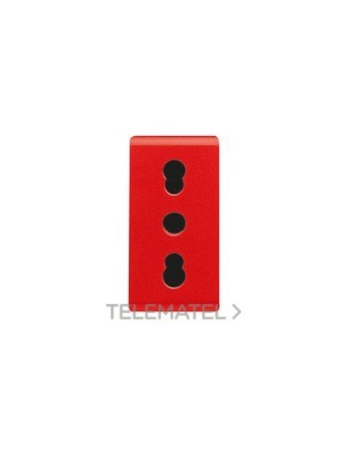 BASE SY. 2P+T 16A 2M NOR. ITALIANA ROJA