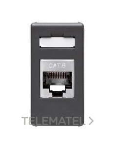 CONNECTOR RJ45 CAT 6 FTP 1M SY/BK